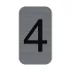 Információs tábla, öntapadó, 2,5x4,4 cm, alumíniumhatású, EXACOMPTA, 4-es
