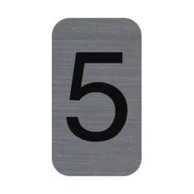   Információs tábla, öntapadó, 2,5x4,4 cm, alumíniumhatású, EXACOMPTA, 5-ös