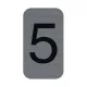 Információs tábla, öntapadó, 2,5x4,4 cm, alumíniumhatású, EXACOMPTA, 5-ös