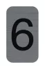 Információs tábla, öntapadó, 2,5x4,4 cm, alumíniumhatású, EXACOMPTA, 6-os