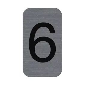  Információs tábla, öntapadó, 2,5x4,4 cm, alumíniumhatású, EXACOMPTA, 6-os