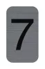 Információs tábla, öntapadó, 2,5x4,4 cm, alumíniumhatású, EXACOMPTA, 7-es
