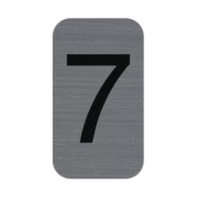   Információs tábla, öntapadó, 2,5x4,4 cm, alumíniumhatású, EXACOMPTA, 7-es