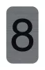 Információs tábla, öntapadó, 2,5x4,4 cm, alumíniumhatású, EXACOMPTA, 8-as