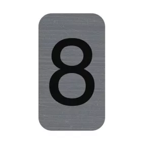   Információs tábla, öntapadó, 2,5x4,4 cm, alumíniumhatású, EXACOMPTA, 8-as
