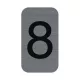 Információs tábla, öntapadó, 2,5x4,4 cm, alumíniumhatású, EXACOMPTA, 8-as