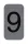 Információs tábla, öntapadó, 2,5x4,4 cm, alumíniumhatású, EXACOMPTA, 9-es