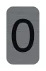 Információs tábla, öntapadó, 2,5x4,4 cm, alumíniumhatású, EXACOMPTA, 0-ás