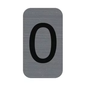   Információs tábla, öntapadó, 2,5x4,4 cm, alumíniumhatású, EXACOMPTA, 0-ás