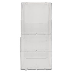   Katalógustartó, fali, A4, álló, 3 rekeszes, EXACOMPTA "Office", áttetsző