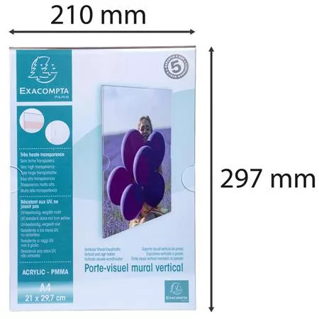 Információs tábla, fali, A4, EXACOMPTA, álló