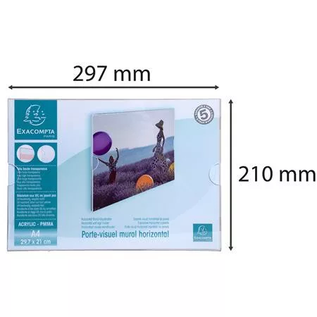 Információs tábla, fali, A4, EXACOMPTA, fekvő