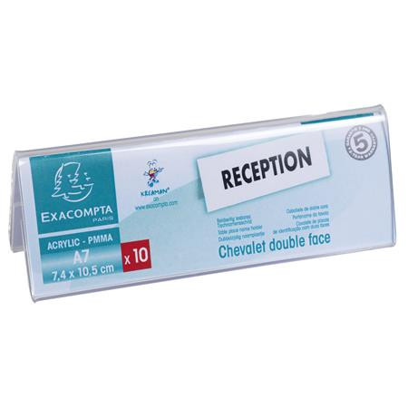 Névtábla tartó, asztali, A7, EXACOMPTA