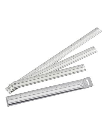 Vonalzó, aluminium, csúszásgátlós, 50 cm, FOLIA