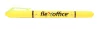 Szövegkiemelő, 1,0/4,0 mm, kétvégű, FLEXOFFICE "HL01", sárga