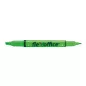   Szövegkiemelő, 1,0/4,0 mm, kétvégű, FLEXOFFICE "HL01", zöld