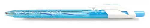 Zseléstoll, 0,35 mm, nyomógombos, vegyes színű test, FLEXOFFICE "Trendee", kék