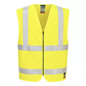Bizflame Hi-Vis FR cipzáras jól láthatósági mellény