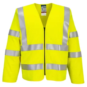 Bizflame Hi-Vis FR hosszú ujjú cipzáras mellény
