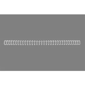   Spirál, fém, 3:1, 6 mm, 55 lap, GBC "WireBind", fehér