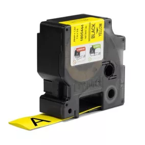   Zsugorcső feliratozógéphez, 24 mm x 1,5 m, DYMO "Rhino", sárga-fekete