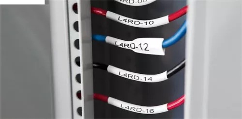 Zsugorcső, feliratozógéphez, 19 mm x 1,5 m, DYMO "Rhino", fehér-fekete