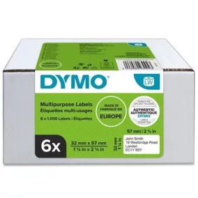   Etikett, LW nyomtatóhoz, eltávolítható, 32x57 mm, 1000 db etikett, DYMO