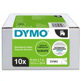   Feliratozógép szalag készlet, 9 mm x 7 m, DYMO "D1", fehér-fekete