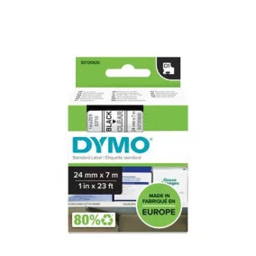   Feliratozógép szalag, 24 mm x 7 m, DYMO "D1", víztiszta-fekete