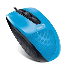   Egér, vezetékes, optikai, normál méret, USB, GENIUS "DX-150X", kék