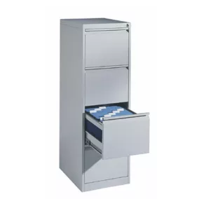   Függőmappa tartó fém fiókos tároló, 4 fiókos, 1320mmx400mmx620mm, Szürke/szürke