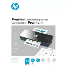   Meleglamináló fólia, 80 mikron, A3, fényes, 50 db, HP "Premium"
