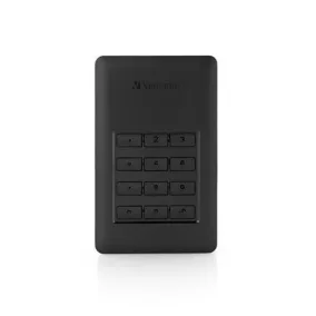   2,5" HDD (merevlemez), 1TB, USB 3.1, jelszavas titkosítás, VERBATIM "Secure Portable", fekete