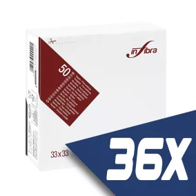   Infibra szalvéta 33x33cm fehér 2 rétegű 50 lap/csomag (36 csomag)