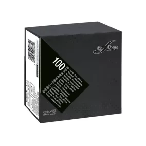 Infibra Szalvéta 25x25cm fekete 2 réteg 100 lap/csomag