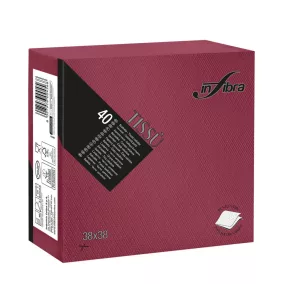 Infibra Szalvéta 38x38cm Bordó 2 réteg 40 lap/csomag 