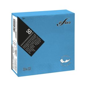 Infibra Szalvéta 33x33cm türkiz 2 réteg 50 lap/csomag 
