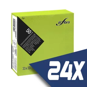   Infibra szalvéta 33x33cm almazöld 2 rétegű 50 lap/csomag (24 csomag)