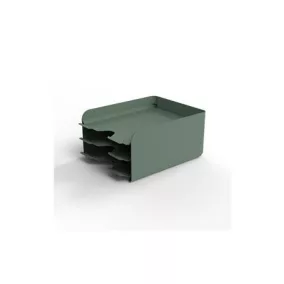 Irattálca, fém, 3 részes, ALBA, zöld