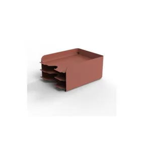 Irattálca, fém, 3 részes, ALBA, terrakotta