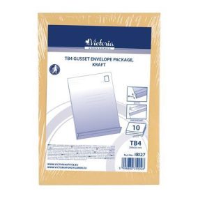   Redős-talpas tasak csomag, TB4, szilikonos, 40 mm talp, VICTORIA PAPER, barna kraft