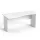 Íróasztal, íves, balos, laplábbal, 160x80 cm, MAYAH "Freedom SV-24", fehér