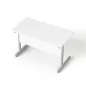   Íróasztal, szürke fémlábbal, 120x70 cm, MAYAH "Freedom SV-25", fehér