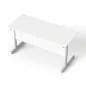   Íróasztal, szürke fémlábbal, 140x70 cm, MAYAH "Freedom SV-26", fehér