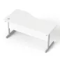   Íróasztal, íves, jobbos, szürke fémlábbal, 160x80 cm, MAYAH "Freedom SV-29", fehér