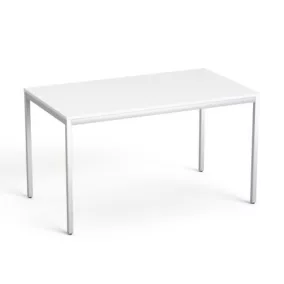   Általános asztal fémlábbal, 75x130 cm, MAYAH "Freedom SV-38", fehér