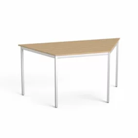   Általános asztal fémlábbal, trapéz alakú, 75x150/75 cm, MAYAH "Freedom SV-41", kőris