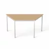 Általános asztal fémlábbal, trapéz alakú, 75x150/75 cm, MAYAH "Freedom SV-41", kőris