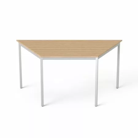 Általános asztal fémlábbal, trapéz alakú, 75x150/75 cm, MAYAH "Freedom SV-41", kőris