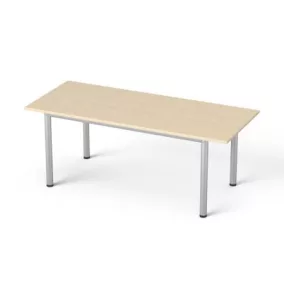   Tárgyalóasztal, szürke fémlábbal, 80x190 cm, MAYAH "Freedom SV-42" juhar